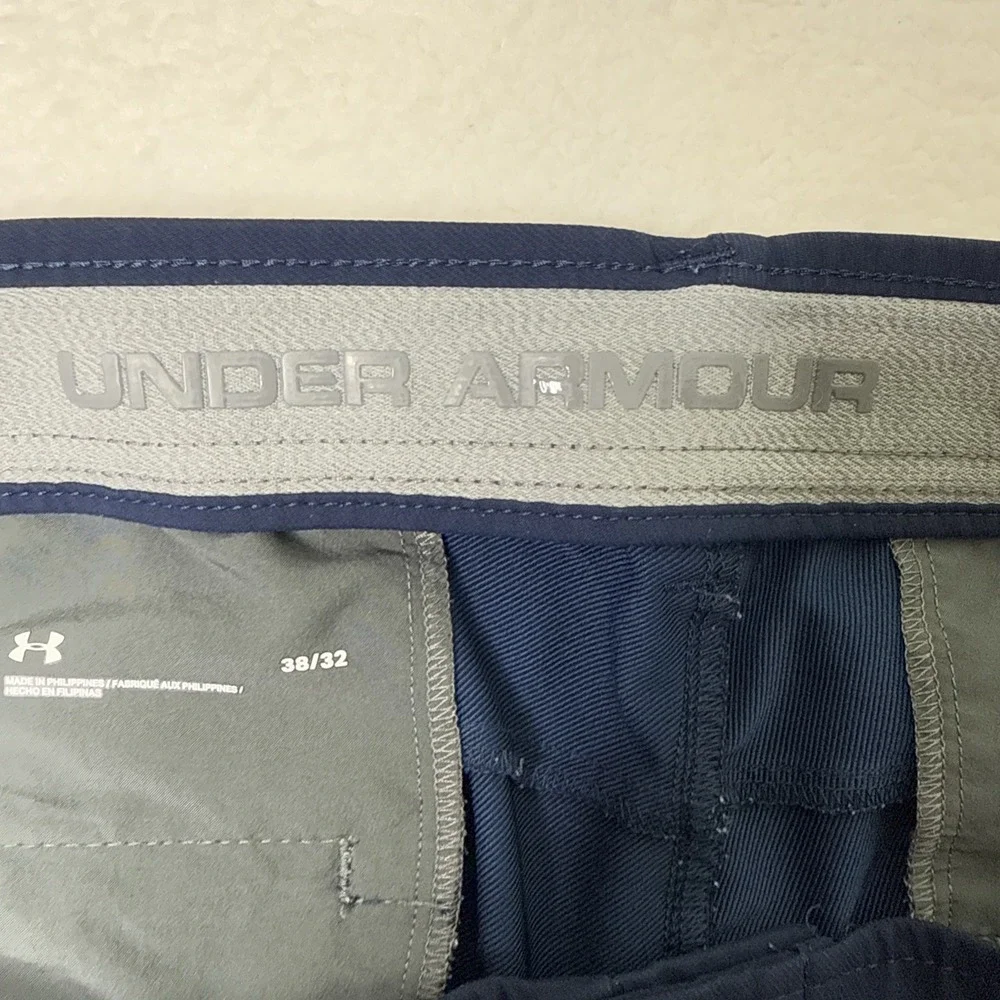 Under Armour Pants Mens 38 x 32 Navy Golf Performance Stretch 4 Pocket 1342263‎